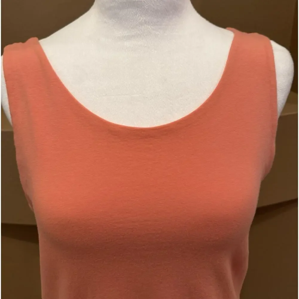 Theory Women Orange Peach Coral Casual Cotton Dress Size S - Picture 2 of 8